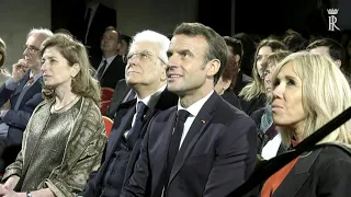 il Presidente Mattarella al Castello di Chambord con il Presidente Macron, 500°Leonardo da Vinci