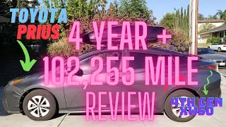 4Th Gen 2016 Toyota Prius Review ▶️ Honest Review with 102,255 Miles After 4 Years▶️ Prius XW50
