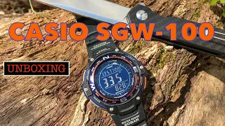 RELOJ CASIO CON BRUJULA Y TERMOMETRO SGW-100. UNBOXING