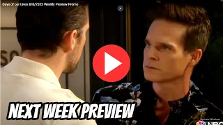 NBC Days Next Week Preview promo: August 8-12, 2022 - Days of our lives Spoilers for 8/2022