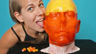 I Make a LIFE-SIZE CANDY CORN HEAD of Myself (ft. Punished Props Academy)