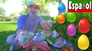 Aprende los Animales de la Granja para Niños con Blippi Español | Bingo de Búsqueda de Huevos