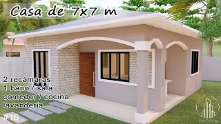 Hermosa casa de 7x7m (50m2)