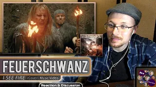 Reaction to...FEUERSCHWANZ: I SEE FIRE (Ed Sheeran Cover) Music Video (With Lyrics)