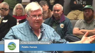 Eugene City Council Meeting: January 23, 2017