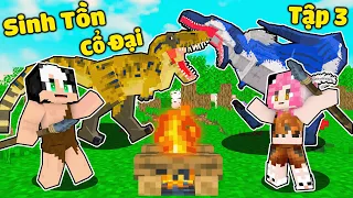 MỀU THỬ THÁCH 24 GIỜ SINH TỒN CỔ ĐẠI TRONG MINECRAFT TẬP 3*REDHOOD TIÊU DIỆT KHỦNG LONG BIẾN DỊ MCPE