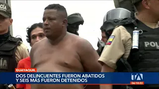 2 delincuentes fueron abatidos y 6 fueron detenidos por la Policía en Guayaquil