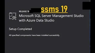 How to install SQL Server Management Studio 19