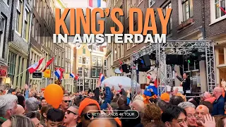 🇳🇱 King’s Day 2023 4K: Walking in Amsterdam red light and centrum | Street Parties |