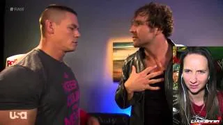 WWE Raw 10/20/14 Backstage Cena Superman Ambrose Batman Live Commentary