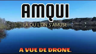 La ville d'Amqui vue des air. Vue aérienne panoramique filmée avec un drone DJI Mini 2 SE.