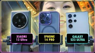 Xiaomi 13 Ultra vs Iphone vs 14 pro vs galaxy S23 ultra  - Camera test [ENGLISH]