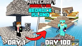 I Survived 100 Days Stranded On Bedrock Island Minecraft Hardcore(Hindi)