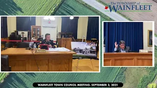 Township of Wainfleet Special Council Meeting - September 2, 2021