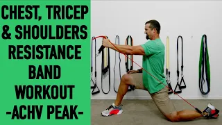 RESISTANCE BAND Chest Triceps Shoulders - RESISTANCE BAND Push Workout @achvpeak