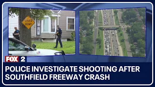 Police investigate shooting after Southfield Freeway crash