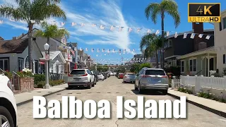 Newport Beach California - Balboa Island - 4K Driving Tour