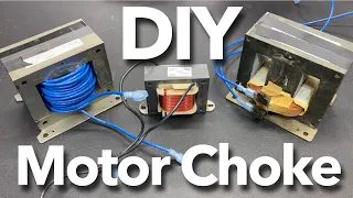 DIY Treadmill Motor Choke Built From a Microwave Transformer