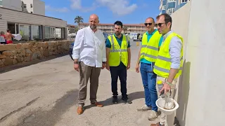 El Ayuntamiento de Cartagena inicia en La Manga la construcción de un acceso peatonal a la playa ...
