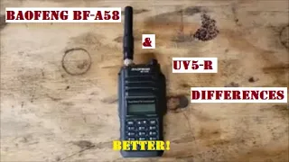 Baofeng Multipin Radios BF-A58 & UV5R Differences