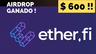 🚀🚀 Ether fi AIRDROP GANADO!🚀🚀