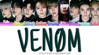 [Karaoke] STRAYKIDS 스트레이 키즈 - 'VENOM' (Color Coded Lyric) (9 member ver)