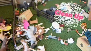 The Schleich Toys Clean Up Silver Star Stables |Schleich Video|