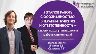 5 этапов работы с осознанностью в терапии принятия и ответственности.