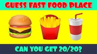 Fast Food Emoji Quiz | Guess the Fast Food Place by Emoji Puzzles