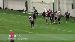 2024 National Scouting Combine  DB-LB-DL Drills