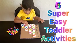 5 DIY Cardboard activities for Toddler and Preschool | Homemade Montessori Activities