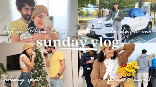 ✨ Sunday Vlog | farmer's market & more errands in our new electric car (shot on iPhone 13 Pro)
