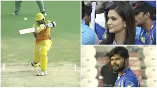 Chennai Rhinos Supporters Delighted With Vikranth's Stylish Batting Against Mumbai Heroes