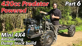 420cc Predator powered articulating 4x4 dump truck build part 6