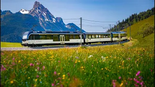 Cab Ride - Saanen to Zweisimmen - Goldenpass Panoramic MOB Switzerland Train | 4K HDR 60fps