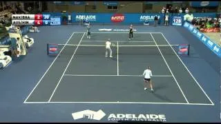 Navratilova & Bradtke vs Austin & Hingis Under The Net - World Tennis Challenge 2014