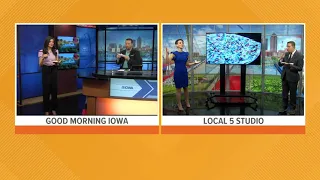 Good Morning Iowa team tries fruit loop pizza- March 2021