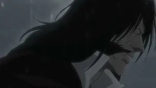 Yhwach cuts of dead Yamamoto's right arm Bleach