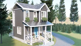 6x5m (20 x 17ft) Experience the Cozy Charm of a Cottage-Style Home | Small House Design