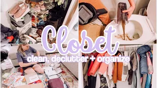 CLOSET CEAN, DECLUTTER AND ORGANIZE // SPEED CLEANING MOTIVATION // DEEP CLEANING // HOMEMAKING