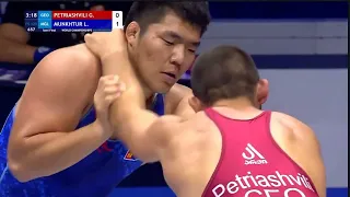 Lkhaqua1 L.Munkhtur (MGL) vs Petriashvili.G (GEO) WORLD CHAMPIONSHIP SEMIFINAL -125kg