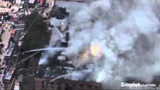 Huge fire tears through New York building