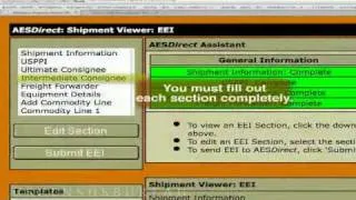 Filing a Shipment in AESDirect