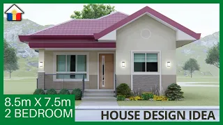 2 BEDROOMS SMALL HOUSE DESIGN CONCEPT / SIMPLE HOUSE DESIGN