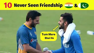 10 Never Seen India vs Pakistan Friendship Moments | Sportsmanship