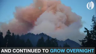 Eagle Creek fire grows overnight, hikers still trapped