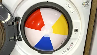 Experiment - Beach Ball on Top Speed - in a AEG Washing Machine