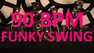 90 BPM - Funky Swing Rock - 4/4 Drum Track - Metronome - Drum Beat