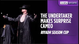 Theatrical Undertaker display makes Ronaldo laugh