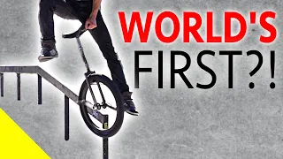 DOWN RAIL Session - UNICYCLE Tricks (World's First)